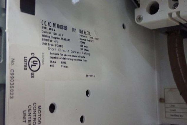 Square D Model 6 MCC Electrical